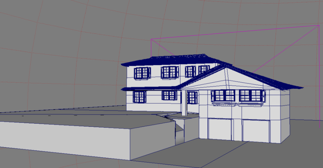 House. Wireframe.